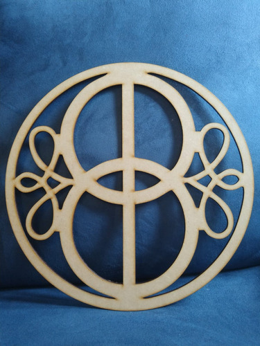 Cubo Piscis Vésica 50cm Madera 3mm Geometría Sagrada 