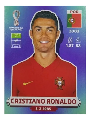Figura Cr7 Album de Catar para la Copa Mundial 2022, protagonizada por Cristiano Ronaldo