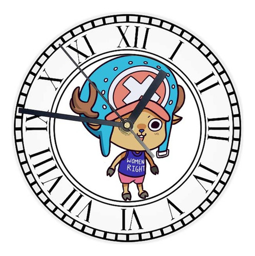 Reloj Redondo Madera Brillante One Piece Mod 62