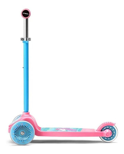 Patinete Infantil Regulável 3 Rodas Unicorn Rosa Atrio Es272 Cor Rosa/Azul-celeste