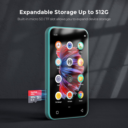 Reproductor Mp3 Timmkoo Q5 72gb Wifi Con Bluetooth 4.0 Azul