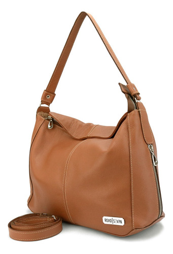 Bolsa Feminina Em Couro Legitimo Média Hobo Sacola Roadseven