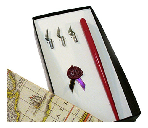 Set De 3 Plumas Oblicuas + Portaplumas Dibujo Caligrafía