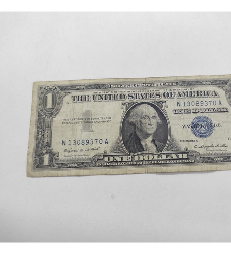 Billete De Un Dolar 1957 Sello Azul