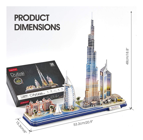 Cubicfun Rompecabezas 3d Para Niños De 8 A 10 Años Led Dubai