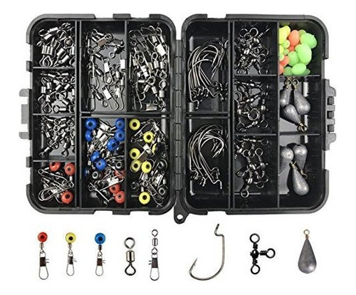 160pcsbox Kit De Accesorios De Pesca Incluyendo Jig Hooks Bu