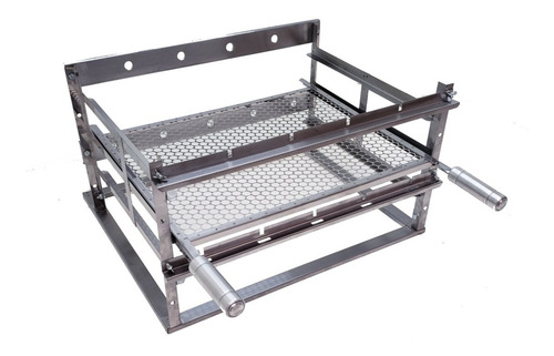 Imagem 3 de 8 de Suporte 5 Espetos Inox Churrasqueiras Alvenaria 61cm +grelha