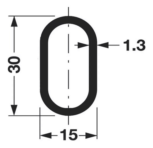 Caño Barral Oval Placard Perchero Corte A Medida +2 Soportes