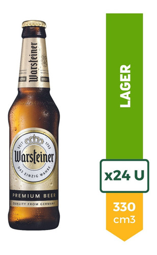 Cerveza Warsteiner Rubia Porron 330ml Pack X24 La Barra