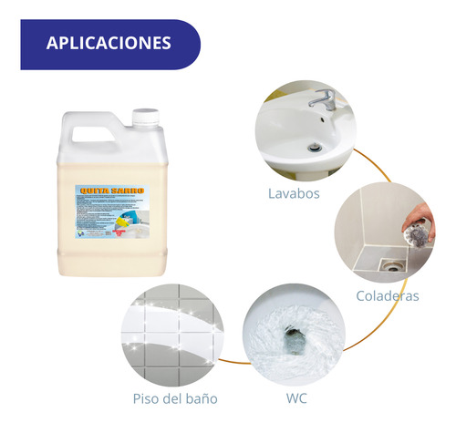 2 Litros Limpia Sarro De Baño Vitraquim