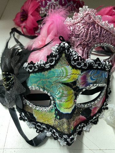 Imagen 7 de 10 de Combo X50 Antifaz Mascara Veneciano Disfraz Fiesta Cotillon