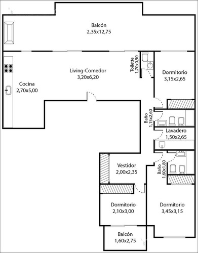 Departamento En Venta De 4 Ambientes Con Balcón Aterrazado Y 3 Cocheras Cubiertas En Morón.