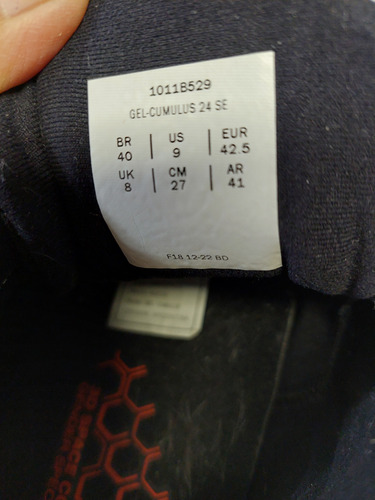 Zapatillas Asics Gel Cumulus Talle 41 (Usado)