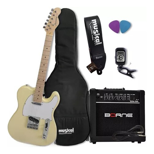 Guitarra Strinberg Telecaster Tc120s Kit Luxo Completo!