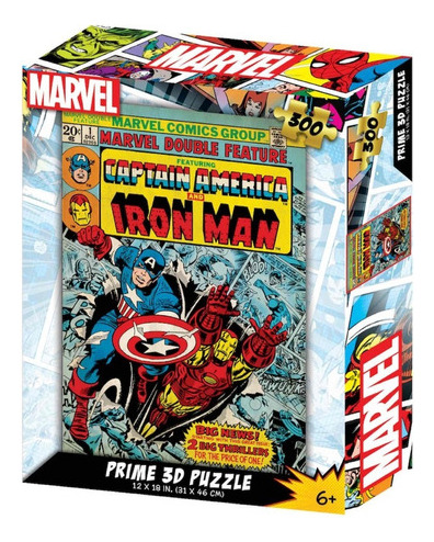 Puzzle Rompecabeza Capitan America Y Iron Man 300 Prime 3d