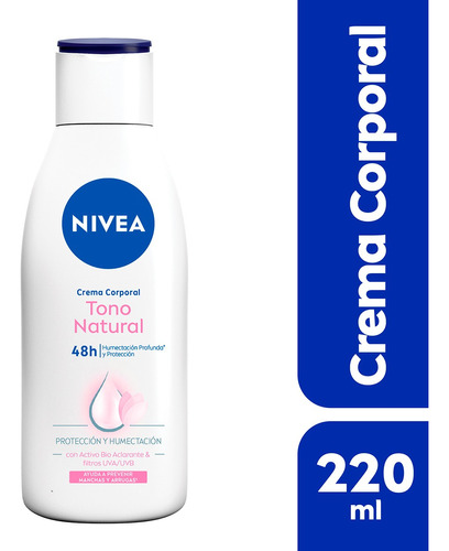  Crema corporal NIVEA Tono Natural UVA/UVB 220ml