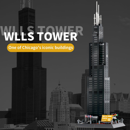 Caximsy Willis Tower Chicago Arquitectura Modelo Conjuntos D