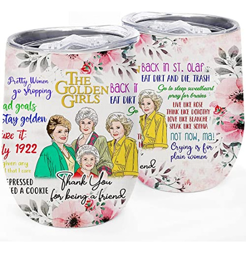 Kaira Golden Girls Regalos 12 Oz Copa De Vino Aislado Vk9qv