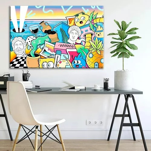 Cuadros Playa-mar - Popart-arte Callejero 120x80 Cm 16k