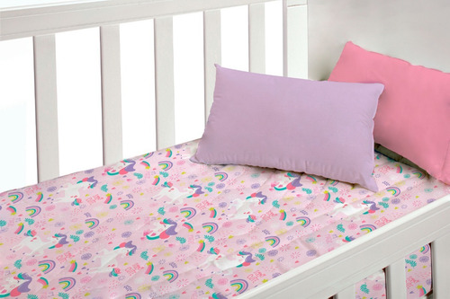 Acolchado Cuna Funcional Bebe Unicornio Piñata Reversible