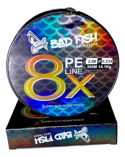 Multifilamento De Pesca X8 300metros  | 0.23mm | Badfish