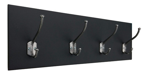 Perchero De Pared Tapizado Eco Cuero Moderno 4 Ganchos