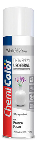 Spray Chemicolor Geral Branco Fosc 400ml - Kit C/6 Lt