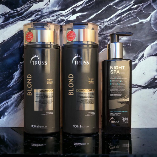 Blond Shampoo Condicionad 300ml Night Spa Sérum 250ml Truss