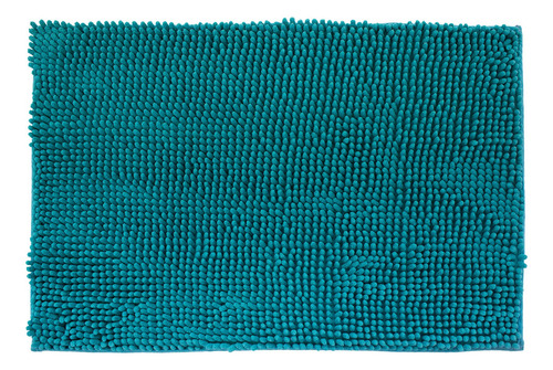 Tapete De Baño Dib Shaggy Silk 50x80 Cm Colores Color Azul Electrico