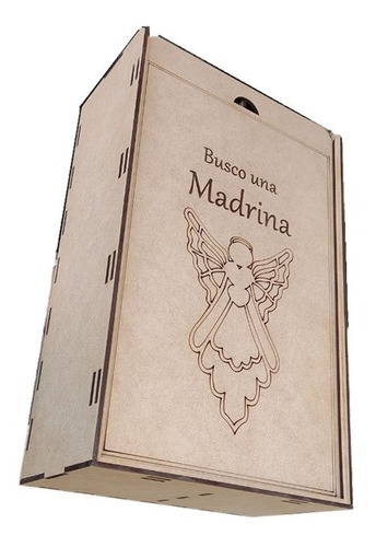 Caja Para Vino Madera Mdf Tapa Portavino 2 Botellas Personal