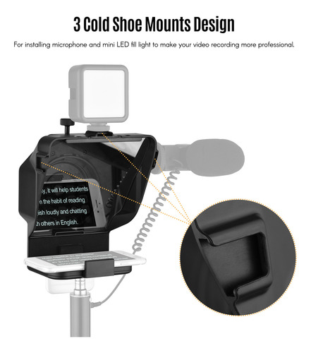 Teleprompter Video Smartphone Remote Portable Recording