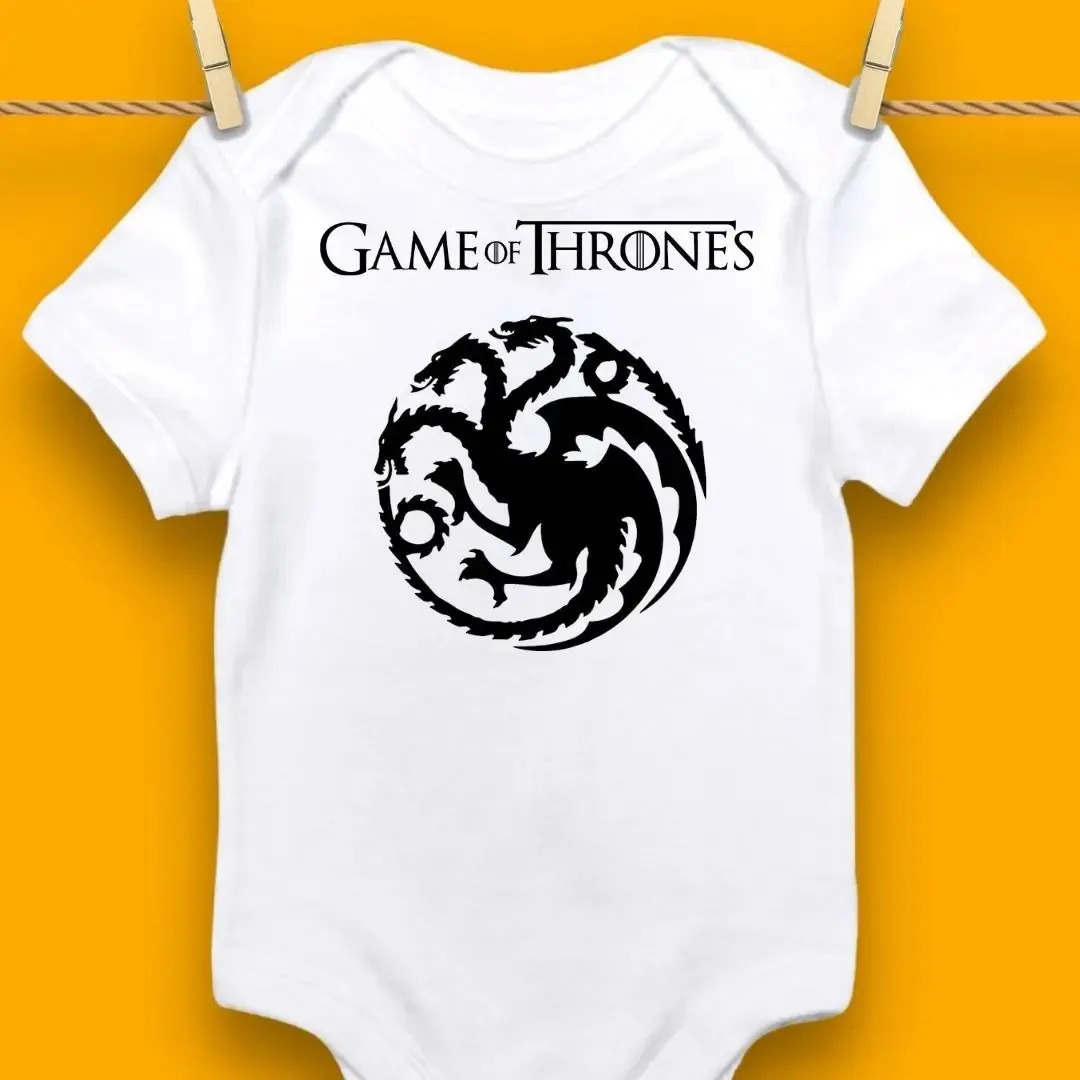 Body Bebê Personalizado Game Thrones Stark Targaryen Bebê Tamanho M
