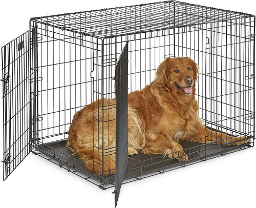 Midwest Homes Double Door Dog Crate 42-inch W/divider