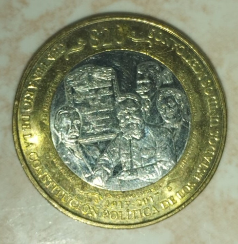 Moneda De 20 Pesos Centenario De La Constitución 1917-2017