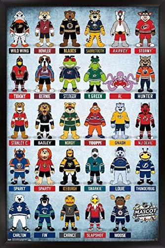 Nhl Liga Las Mascotas De 17 La Pared Del Cartel 22 375 ...