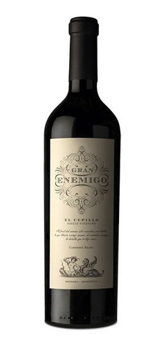 Imagen 1 de 1 de Vino El Gran Enemigo Cepillo Cabernet Franc 750cc