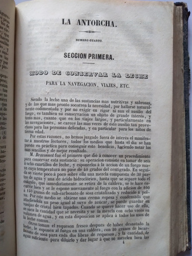 Libro Antiguo De Ciencias 1850 La Antorcha Por Luciano Martí (Usado)