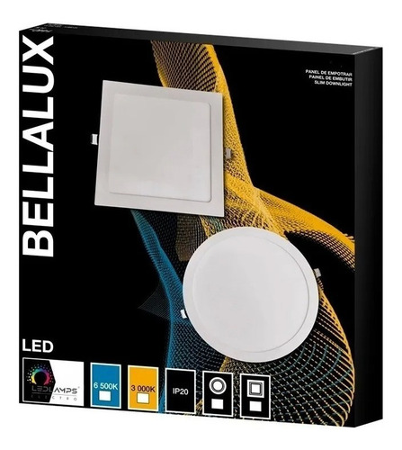 Imagen 2 de 4 de Panel Led Embutir Bellalux 18w 100v-240v Downlight