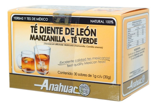 Te Diente Leon, Manzanilla Y Verde (30sob) Anahuac