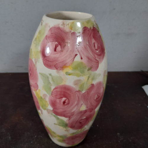 Imagem 2 de 9 de Vaso Antigo Faiança Weiss Pintado A Mão E Numerado. 23 Cm Al