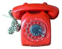 Comprar Teléfono Ericsson Baquelita Roja A Disco 1960 Vintage Antigu