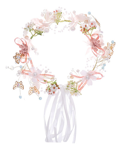 Diadema Con Corona Floral Hecha A Mano Para Bodas Y Eventos