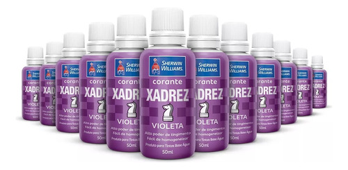 Kit 12 Unidades Corante Xadrez 50ml Cores Cor Violeta