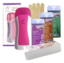Comprar Kit Depilación Calentador + 3 Ceras + Bandas Depilatorias 