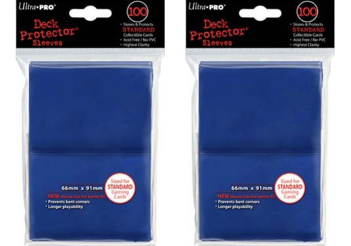200 Ultra-pro Blue Deck Protector Sleeves 2-packs - Tam...