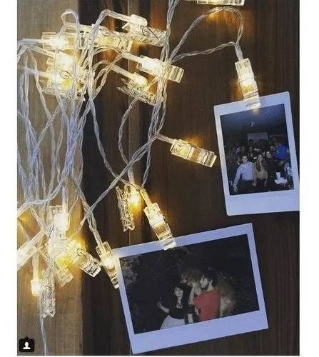 Imagen 7 de 10 de Guirnalda Luces Led 20 Broches 3 Metros Pilas Fiesta Diversi