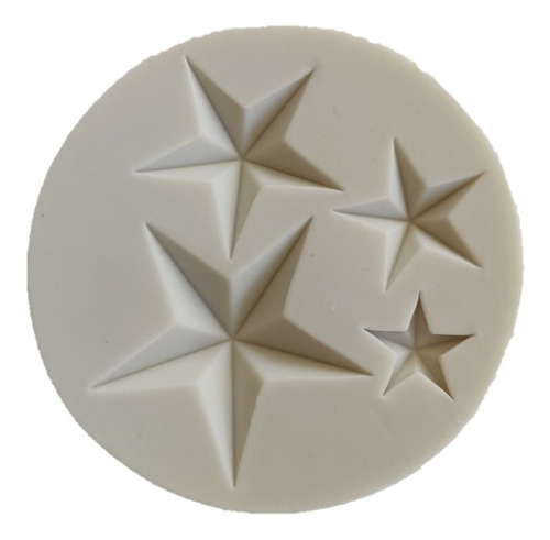 Molde Silicona Estrellas X 4 Tamaños Repostería Porcelana