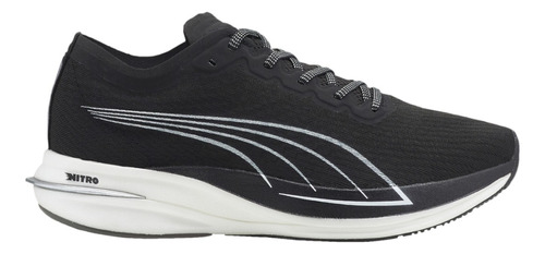 Tenis Puma Mujer Dama Deportivo Negro Deviate Nitro Wns