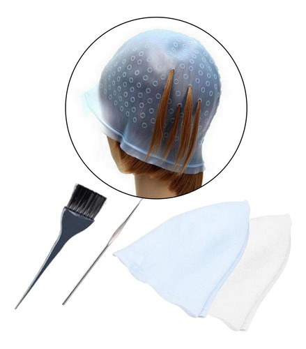 2 Piezas De Silicona Para Teñir El Cabello Con Gancho