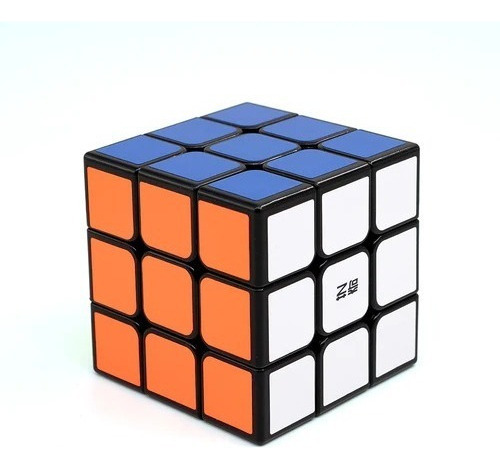 Cubo Rubik Qiyi 3x3 Grande Sail 6.8 Cm 3x3x3 Speed Cube Color de la estructura Negro
